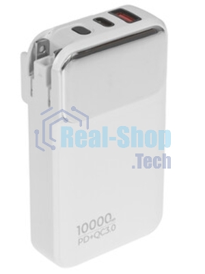 Портативный аккумулятор Perfeo (PF_E1632) - 10000 mAh, белый