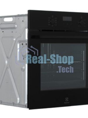 Встраиваемый духовой шкаф Electrolux EOF5H50BZ, Духовой шкаф электрический с конвекцией, приготовление на пару, объем 65 л, 8 режимов, очистка каталитическая, 2 стекла в дверце, направляющие проволочные, черный