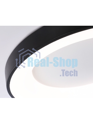 Потолочный светодиодный светильник Ambrella light FZ1403 BK черный IP20 48W 3000K-6500K D500*50 (ПДУ ИК)
