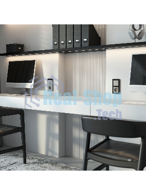 Розетка с заземлением, шторками и USB тип A+C (дымчатый)