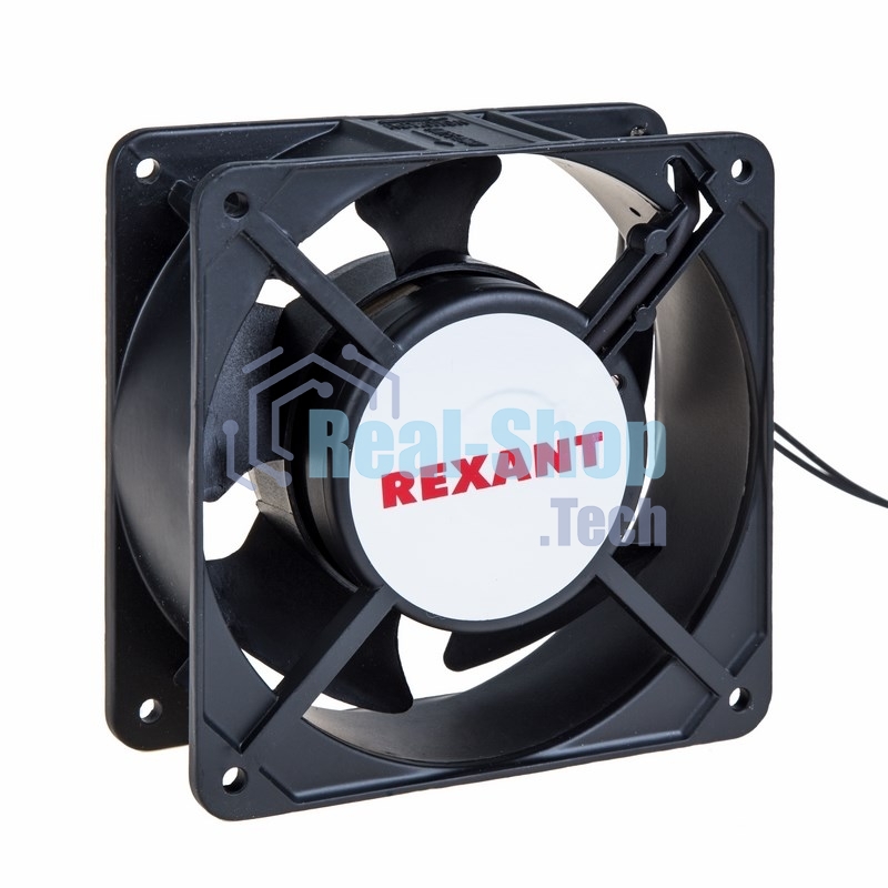 Вентилятор для корпуса Rexant RХ 12038HSL 220VAC черный, 120 мм, 2700 об/мин, 45 дБ, 2 pin