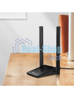 Адаптер TP-Link AC1300Mbps Dual-band High-Gain wireless USB adapter, 867Mbps at 5G and 400Mbps at 2.4G, two high gain antennas, USB 3.0, USB extension cable, support wave 2 MU-MIMO, full compatible with Windows and macOS.