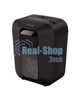 Шредер Fellowes PowerShred LX50 черный (секр.P-4)/перекрестный/9лист./17лтр./скрепки/скобы/пл.карты