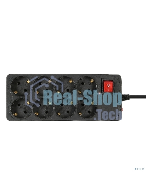 Сетевой фильтр Buro 800SH-5-B 5 м, 8 розеток, черный, коробка