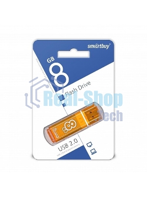 Флешка USB Smartbuy Glossy series Orange (SB4 GbGS-Or), 4Gb, USB 2.0, R/W 25/15, оранжевый