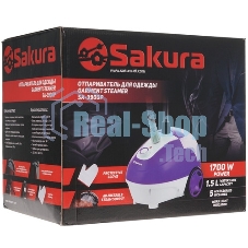 Отпариватель Sakura SA-3900P белый/фиолетовый, 1700 Вт, 30 г/мин, 1500 мл