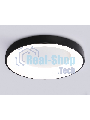 Потолочный светодиодный светильник Ambrella light FZ1403 BK черный IP20 48W 3000K-6500K D500*50 (ПДУ ИК)