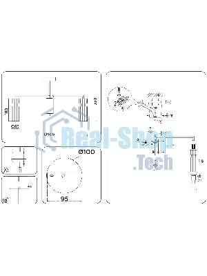 Люстра Ambrella light LH56113/5 BK/BS/CL черный/латунь/прозрачный E14*5 max 40W D605*350