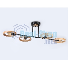 Светильник Ambrella light TR8248/4 BK/LWD черный/светлое дерево E27/4 max 40W 840*360*220