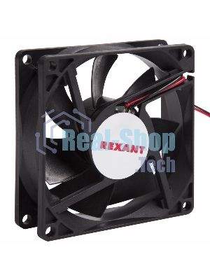 Вентилятор для корпуса Rexant RX 8025MS 24VDC черный, 80 мм, 2600 об/мин, 30 дБ, 2 pin