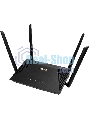 Роутер ASUS RT-AX53U 802.11b/g/n/ac/ax, до 574 + 1201 Mbps, 2,4 + 5 гГц, 4 антенны, USB