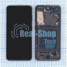 Дисплей для Samsung Galaxy S21 5G SM-G991B в сборе с тачскрином и рамкой TFT черный