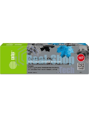 Картридж перезаправляемый струйный Cactus CS-R-PFI107C-CHIP голубой для Canon imageProGRAF iPF670/680/685/770/780/785