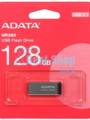 Флешка USB ADATA UR350 (UR350-128G-RSR/BG), 128Gb, USB 3.2, R/W 100/15, серебристый/коричневый