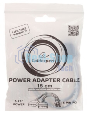 Разветвитель питания Cablexpert CC-PSU-SATA, SATA->PCI-Express 6pin, для подключения в/к PCI-Е (6pin) к б/п ATX
