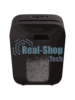 Шредер Fellowes PowerShred LX50 черный (секр.P-4)/перекрестный/9лист./17лтр./скрепки/скобы/пл.карты
