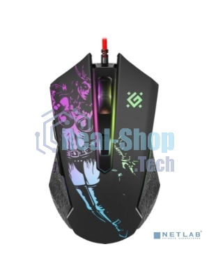 Мышь проводная Defender Sin'Sister GM-933 черный, 7200 dpi, USB, кнопки - 6