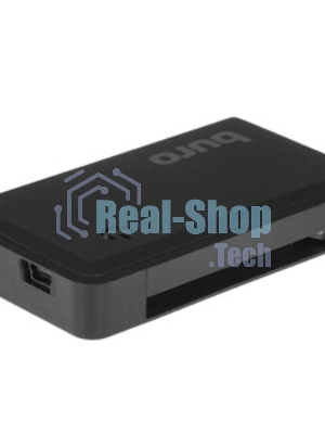 Кард-ридер Buro BU-CR-201/черный/MMC/MS/RS-MMC/SD/SDHC/USB 2.0/пластик