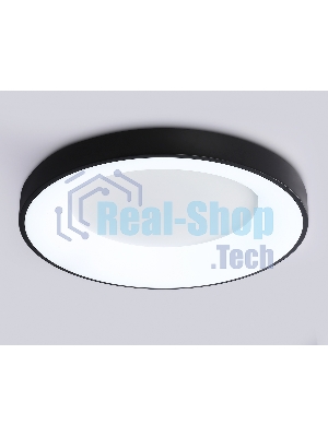 Потолочный светодиодный светильник Ambrella light FZ1403 BK черный IP20 48W 3000K-6500K D500*50 (ПДУ ИК)