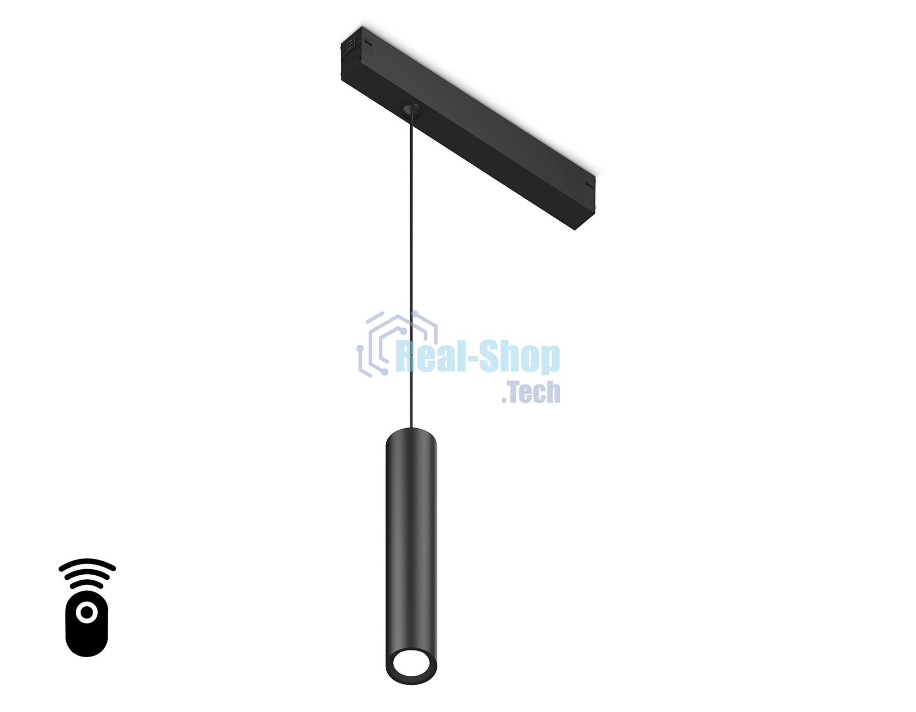 Управляемый светодиодный светильник для шинопровода Magnetic Ambrella light GL1432 BK черный IP20 10W 3000K-6400K 220V 24° D35*240 H1500 (Без ПДУ)