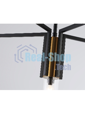 Люстра Ambrella light LH56113/5 BK/BS/CL черный/латунь/прозрачный E14*5 max 40W D605*350