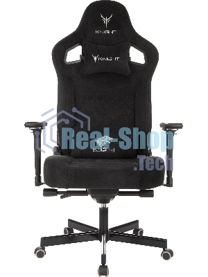 Кресло игровое Knight Hunter черный, Alfa Black крестов. металл