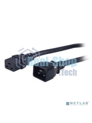 Кабель Hyperline PWC-IEC19-IEC20-3.0-BKКабель питания IEC 320 C19 - IEC 320 C20 (3x1.5), 3 м