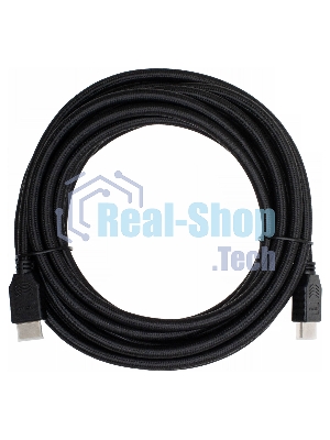 Кабель аудио-видео Cactus CS-HDMI.2-5 HDMI (m)/HDMI (m) 5м. позолоченные контакты черный