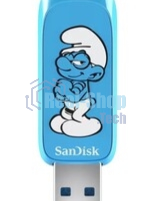 Флешка USB SanDisk Smurfs 64Gb SDCZIS-064G-G46, USB3.2, синяя
