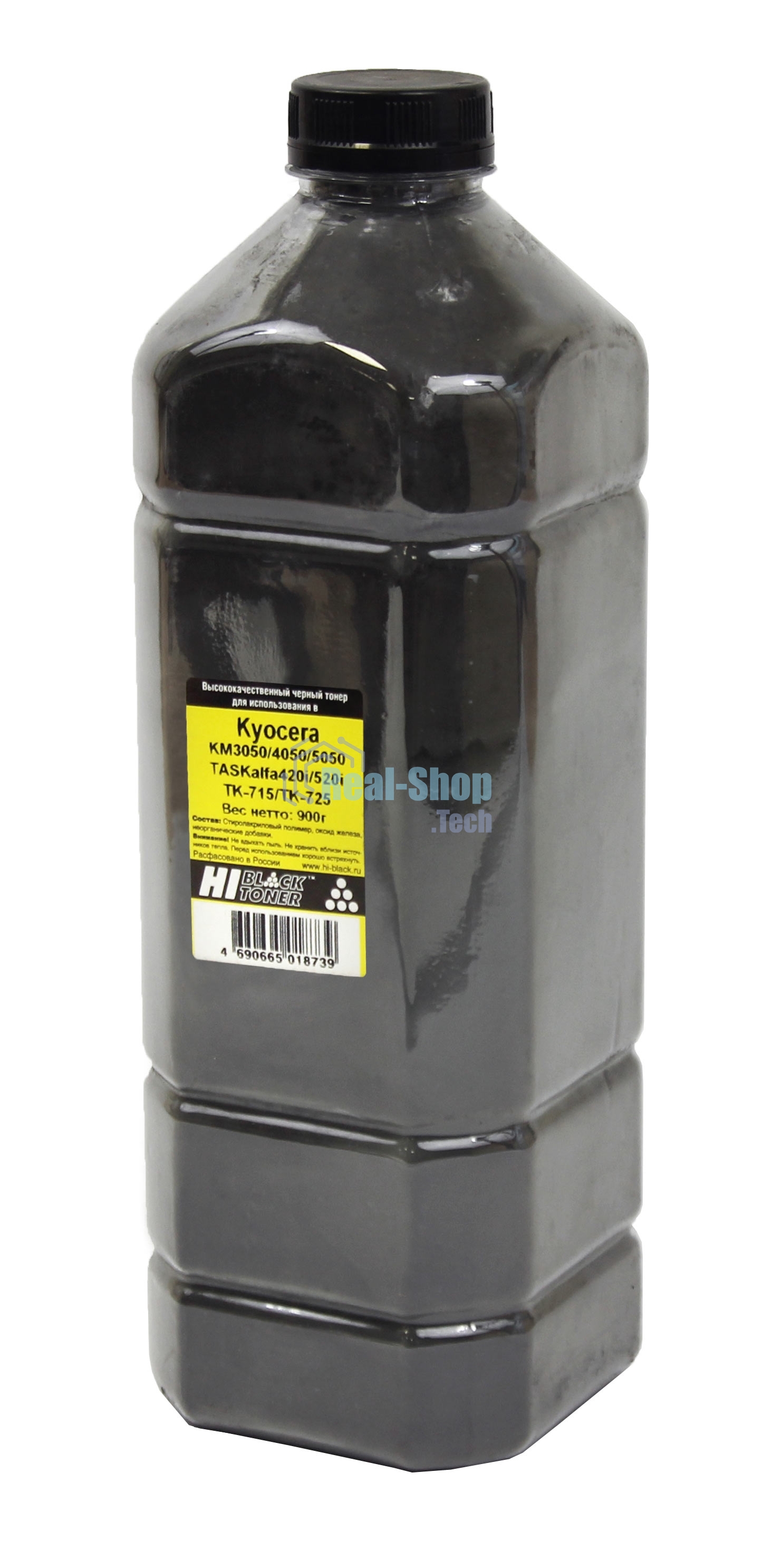 Тонер Kyocera KM-3050/4050/5050/TASKalfa420i/520i (Hi-Black) TK-715/TK-725, 900г, канистра