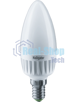 Лампа светодиодная Navigator NLL-C37-7-230-4K-E14-FR 7Вт свеча 4000К белый E14 560лм 176-264В