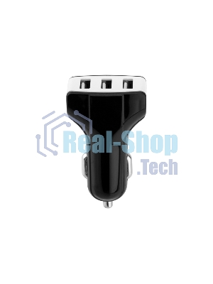 Зарядное устройство в прикуриватель Rexant 3 x USB, 1000mA, черный