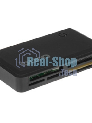 Кард-ридер Buro BU-CR-201/черный/MMC/MS/RS-MMC/SD/SDHC/USB 2.0/пластик
