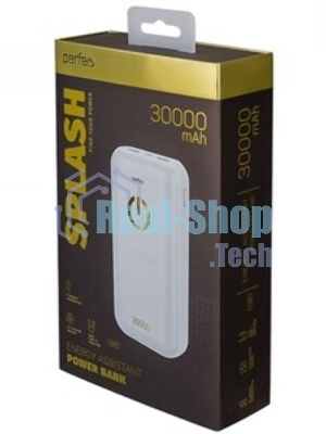 Портативный аккумулятор PERFEO (PF_E2083) - 30000 mAh/LED QC3.0/Type-C/2, белый