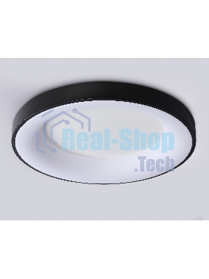 Потолочный светодиодный светильник Ambrella light FZ1403 BK черный IP20 48W 3000K-6500K D500*50 (ПДУ ИК)