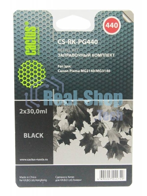 Заправочный набор Cactus CS-RK-PG440 черный (2x30мл) Canon MG2140/MG3140