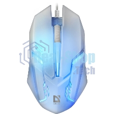 Мышь проводная Defender Cyber MB-560L белый, 1200 dpi, USB, кнопки - 3