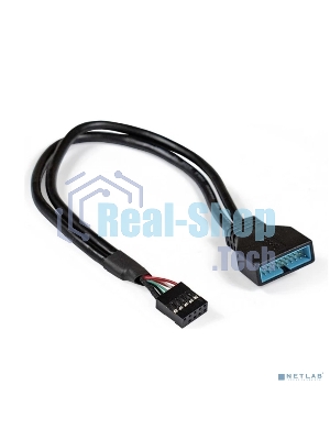 Кабель-переходник USB 2.0-USB 3.0 ExeGate EX-CC-U3U2-0.15 (9pin(F)/19pin(M), 0,15м)