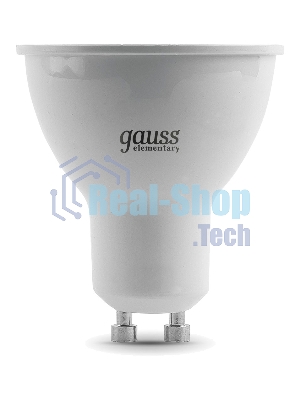 Лампа светодиодная Gauss Spotlight Elementary 9Вт цок.:GU10 спот 220B 3000K св.свеч.белый теп. А67 (упак.:10шт)
