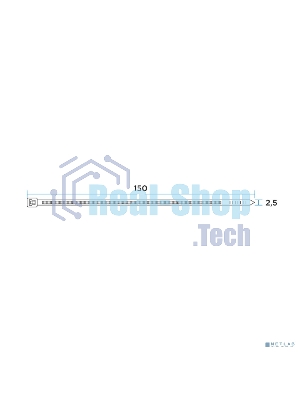 Хомут кабельный PROconnect 2.5х150 нейл. черный (уп. 100 шт)