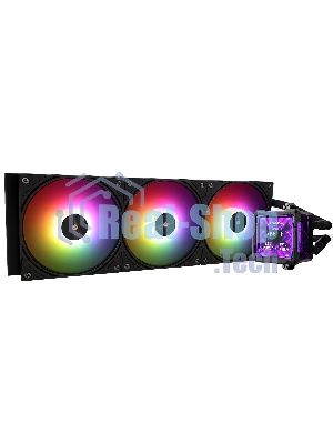 Водяное охлаждение для процессора Thermalright Frozen Warframe Pro 360 черный ARGb (360мм, черный, ARGb/Fans: 3x120мм, 70.84CFM, 29.8dBA, 2000RPM/Pump height 60мм, 23dBA, 3000RPM, Rad thickness 27mm/S: 1200, 1700, 1851, 2011, 2066, 115X, AM4, AM5)