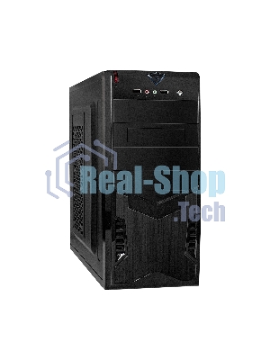 Компьютерный корпус Miditower ExeGate CP-604-UNS400 (ATX, БП UNS400 с вент. 12см, 2*USB, аудио, черный)
