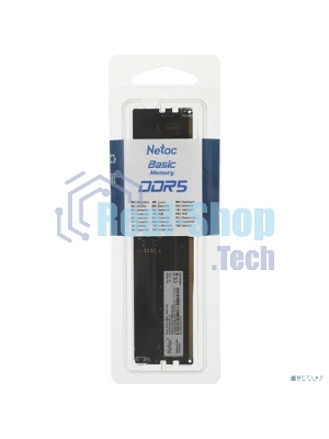 Оперативная память NETAC Basic, DDR5, 16Gb (1x16Gb), 5600MHz, CL46, DIMM