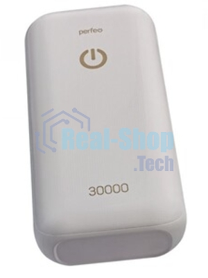 Портативный аккумулятор PERFEO (PF_E2083) - 30000 mAh/LED QC3.0/Type-C/2, белый