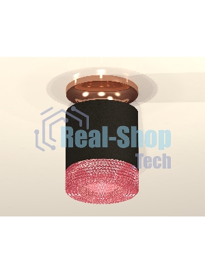 Светильник Ambrella Light XS7402123 SBK/PPG черный песок/золото розовое полированное MR16 GU5.3 (N7930, C7402, N7193)