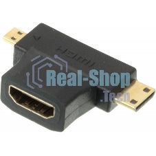 Переходник HDMI + Mini HDMI (Male) HDMImicro (m)/HDMI19 (f) Переходник HDMI + Mini HDMI (Male) HDMImicro (m)/HDMI19 (f)