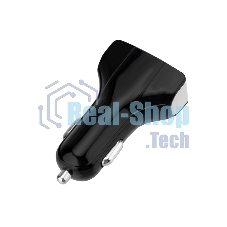 Зарядное устройство в прикуриватель Rexant 3 x USB, 1000mA, черный