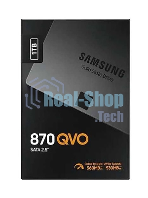 Накопитель SSD Samsung 870 QVO, 1Tb, SATA III, 2.5