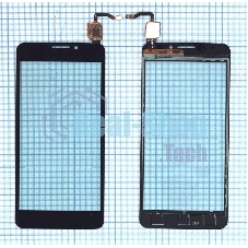 Сенсорное стекло (тачскрин) для Alcatel Idol X 6040D черное
