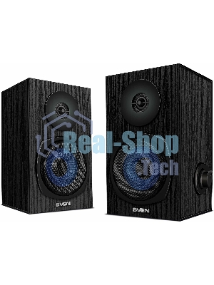 Акустическая система 2.0 SVEN SPS-576 черные (2x4W, Bluetooth, дерево)
